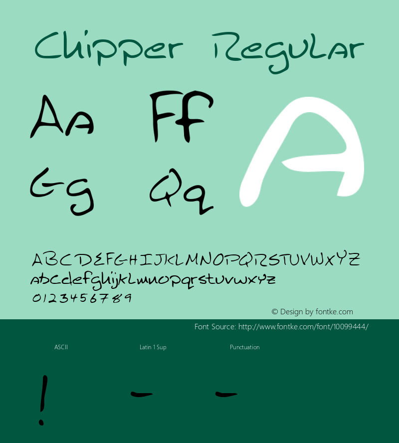 Chipper Regular Altsys Metamorphosis:12/7/94 Font Sample