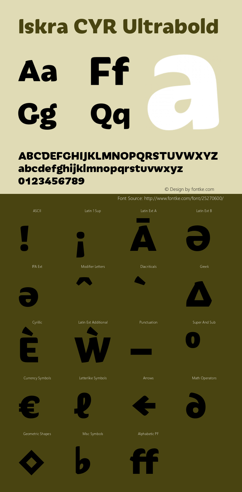 IskraCYRUb Version 1.001 Font Sample