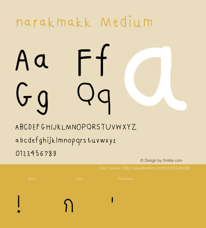 narakmakk Version 001.000 Font Sample