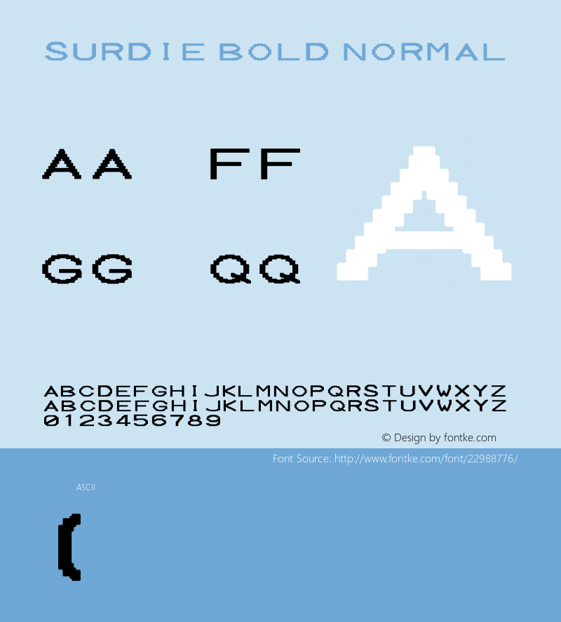 Surdie Bold 1 Font Sample
