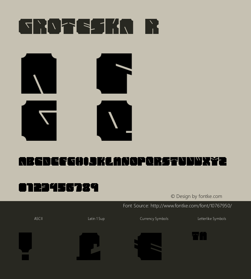 GROTESKA Regular Version 1.000 Font Sample