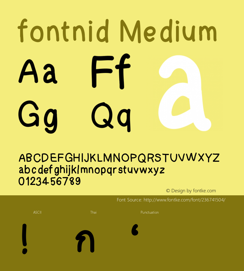 fontnid Version 001.000图片样张