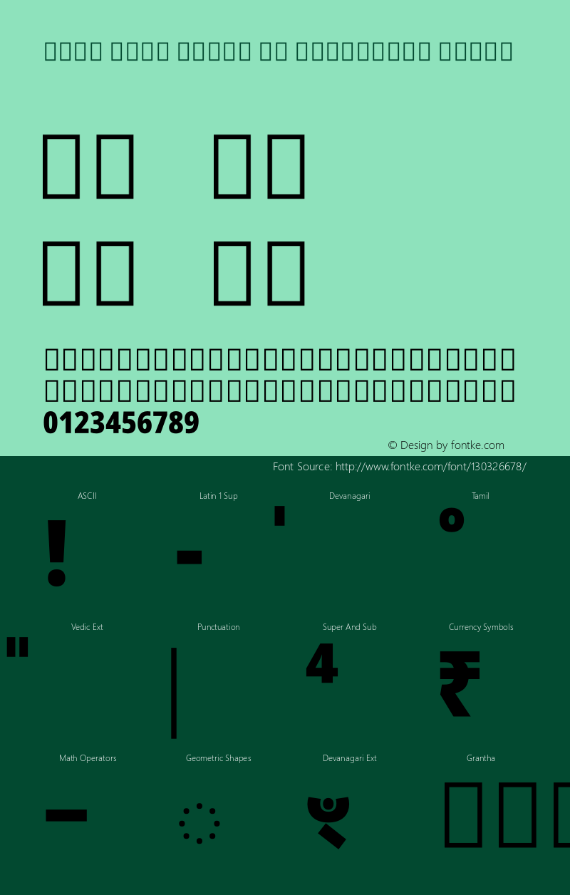 Noto Sans Tamil UI Condensed Black Version 2.001 Font Sample