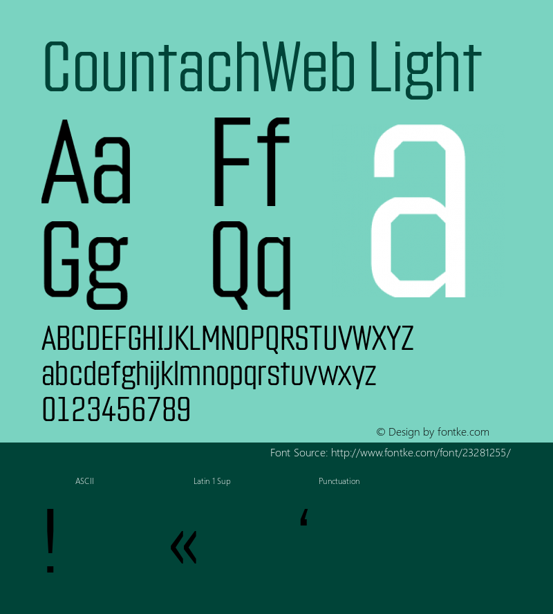 CountachWeb Light Regular Version 1.002;PS 1.2;hotconv 1.0.72;makeotf.lib2.5.5900; ttfautohint (v1.3.34-f4db) Font Sample