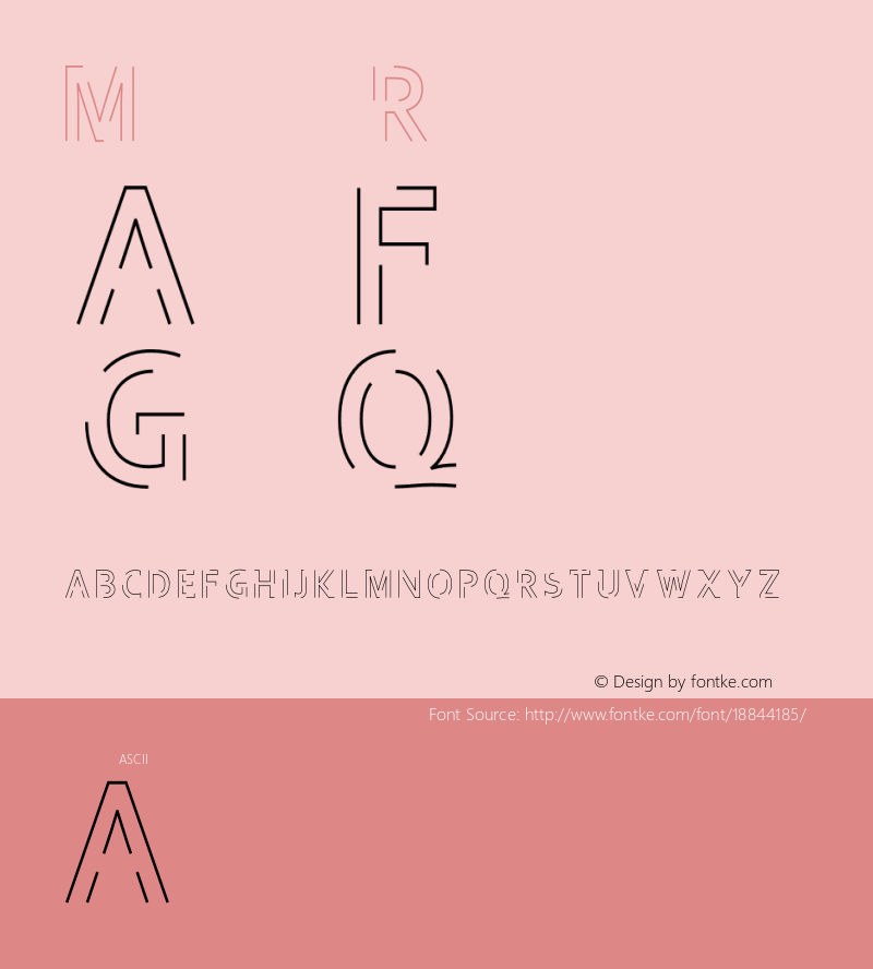 Maze Regular Version 1.001;Fontself Maker 1.1.0 Font Sample