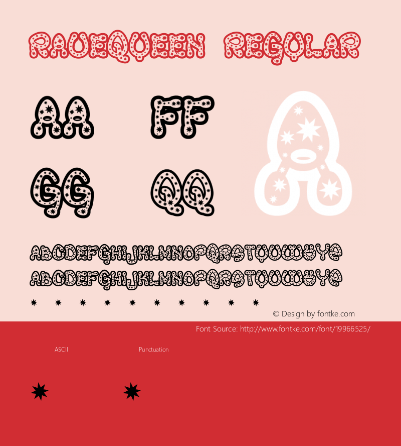 RaveQueen Macromedia Fontographer 4.1.2 12/28/98 Font Sample