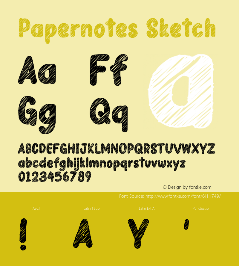 Papernotes Sketch Version 1.002;Fontself Maker 3.5.1 Font Sample