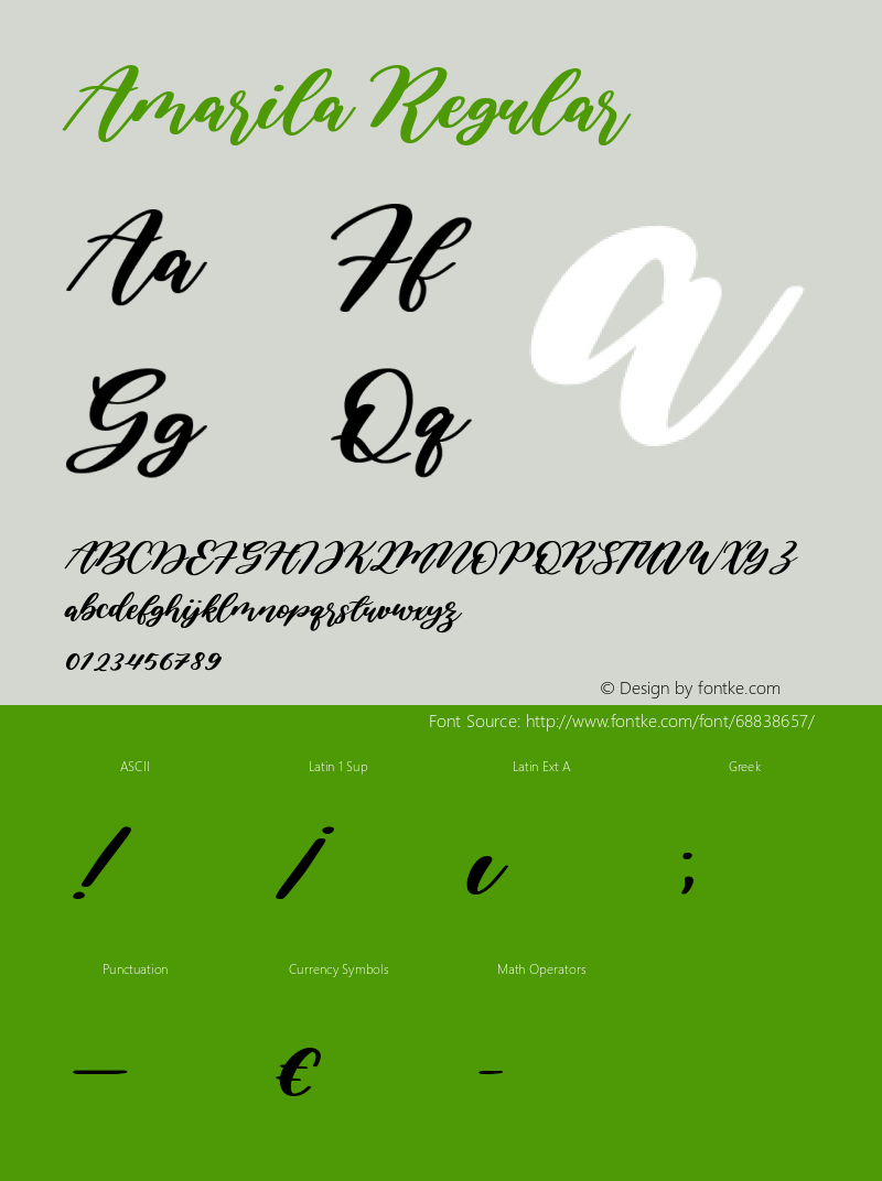 Amarila Version 1.00;May 16, 2020;FontCreator 11.5.0.2430 64-bit Font Sample