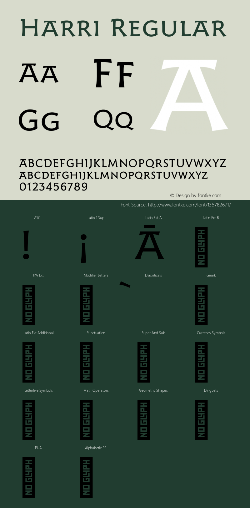 Harri 1.000 Font Sample