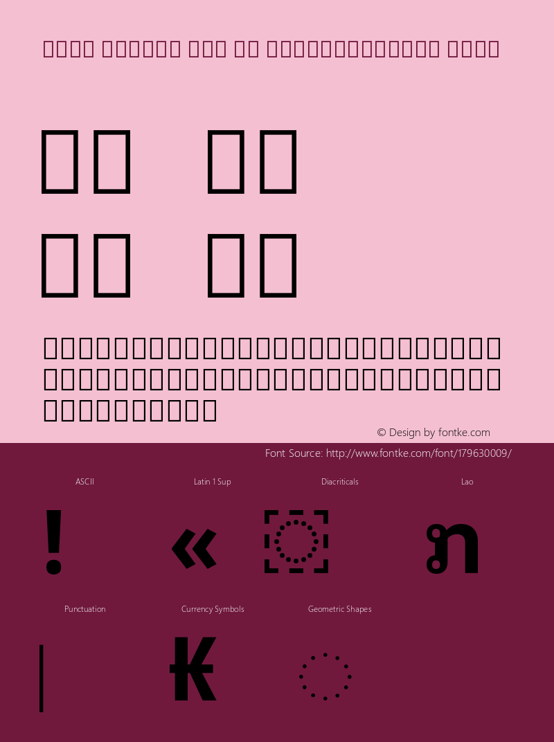 Noto Looped Lao UI SemiCondensed Bold Version 1.00图片样张