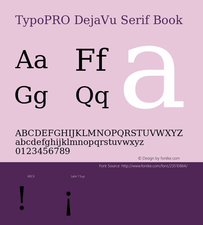 TypoPRO DejaVu Serif Version 2.37 Font Sample