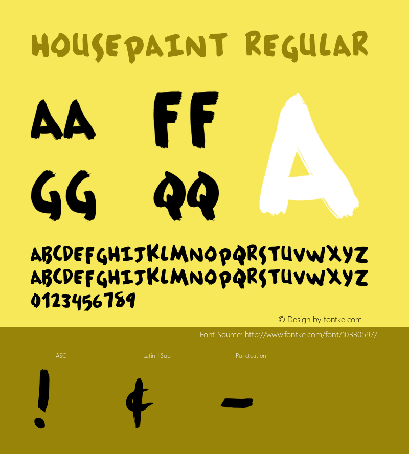 HousePaint Regular 001.000 Font Sample