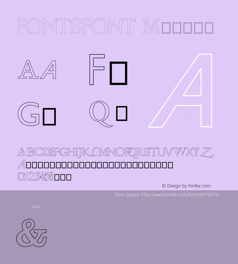 FONTSFONT Version 001.000图片样张