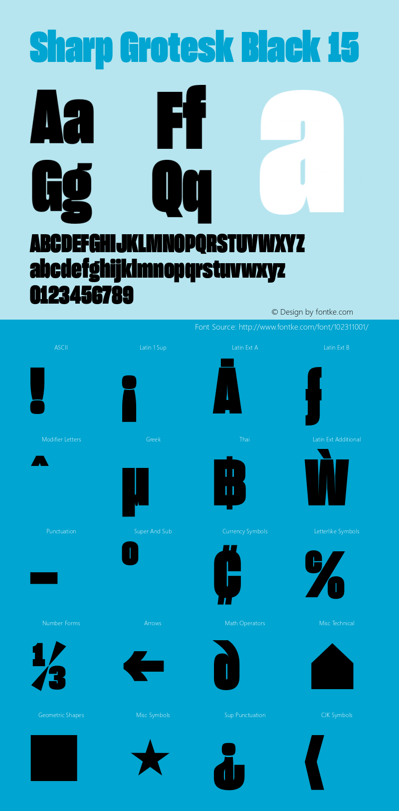 Sharp Grotesk Black 15 Version 1.003 Font Sample