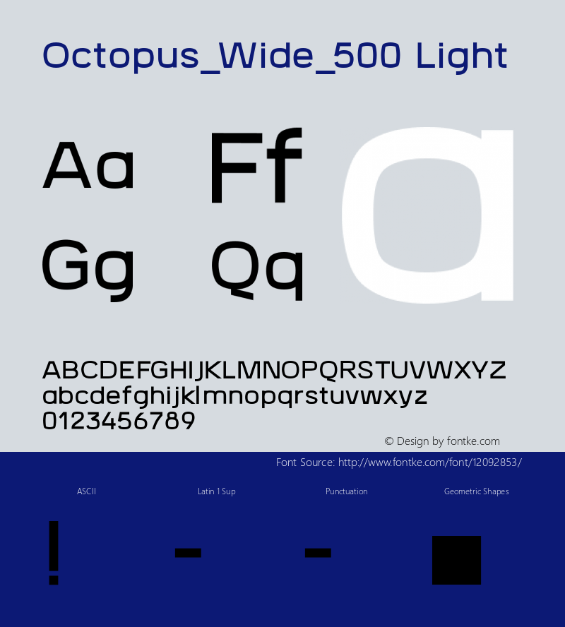Octopus_Wide_500 Light Version 1.0 Font Sample