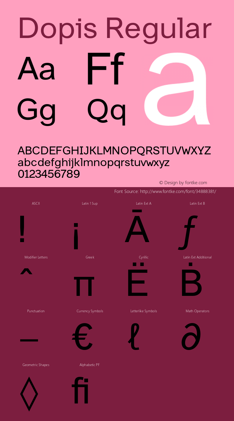 Dopis-Regular Version 1.000;com.myfonts.easy.tdf.dopis.regular.wfkit2.version.53vb Font Sample