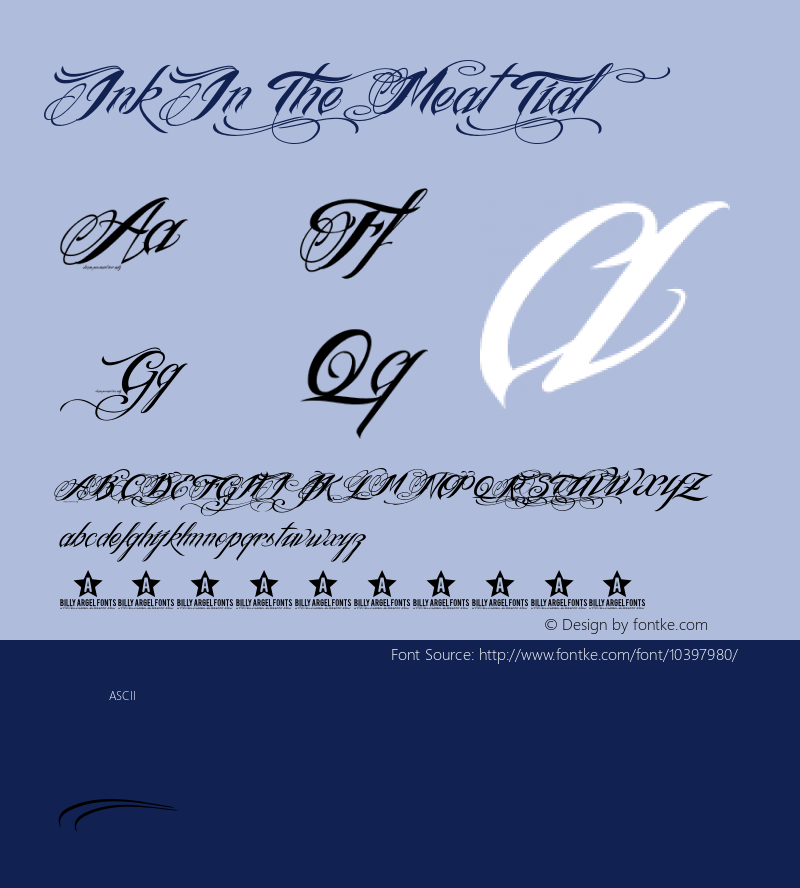 Ink In The Meat Tial Version 1.003 Font Sample