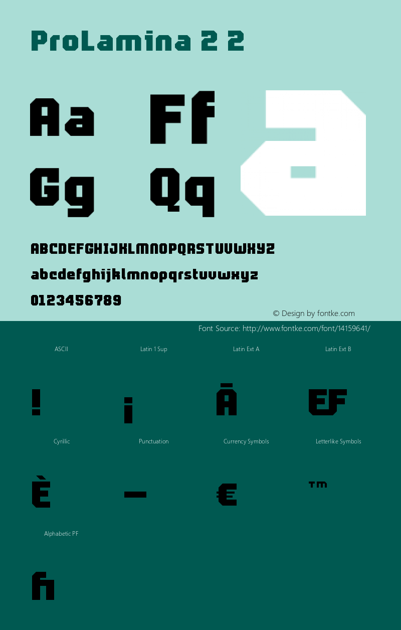 ProLamina 2 2 Version 1.0 Font Sample