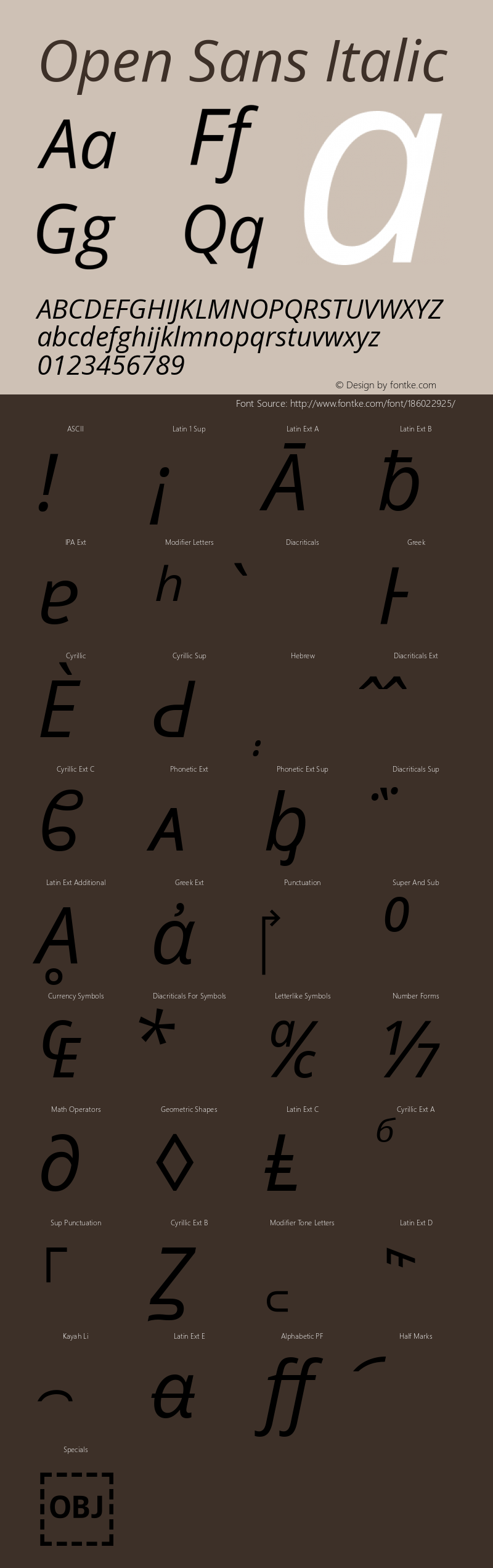 Open Sans Italic Version 3.000图片样张