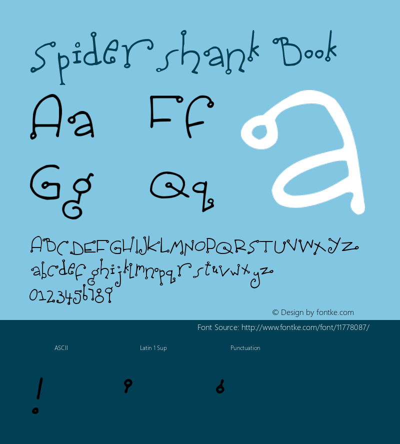 Spidershank Book Version The Over There Remix Font Sample