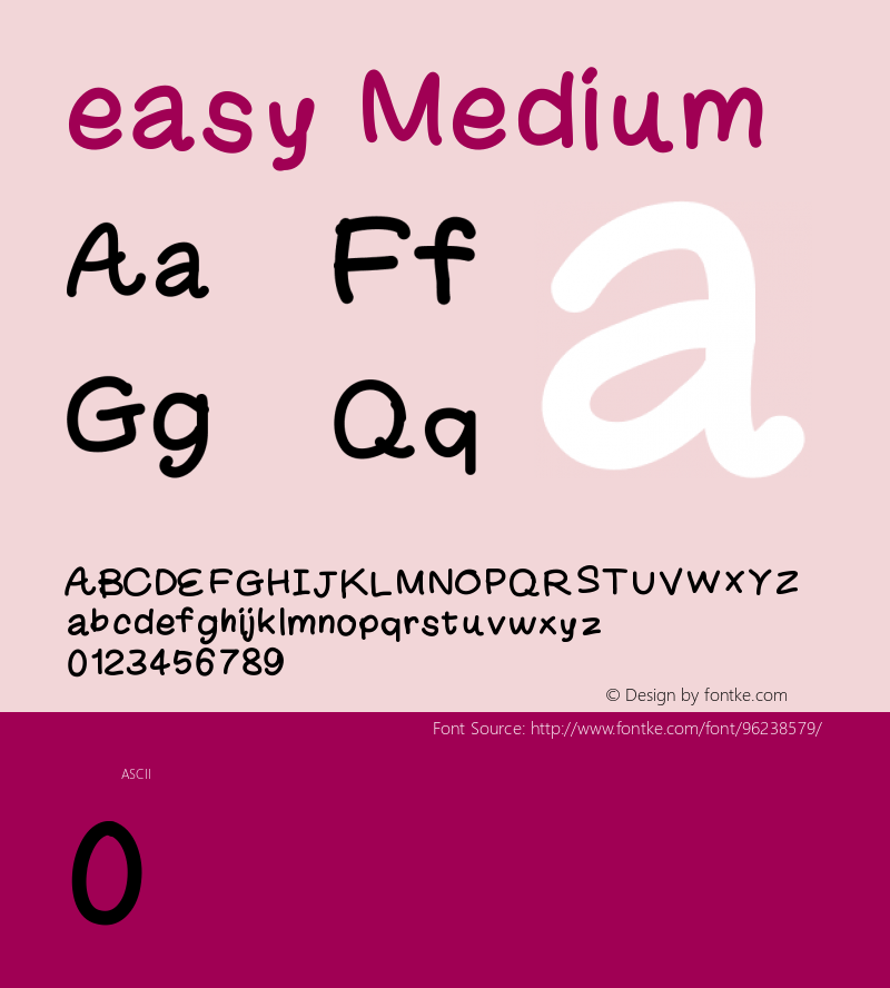 easy Version 001.000 Font Sample