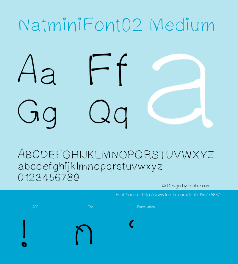 NatminiFont02 Version 001.000 Font Sample