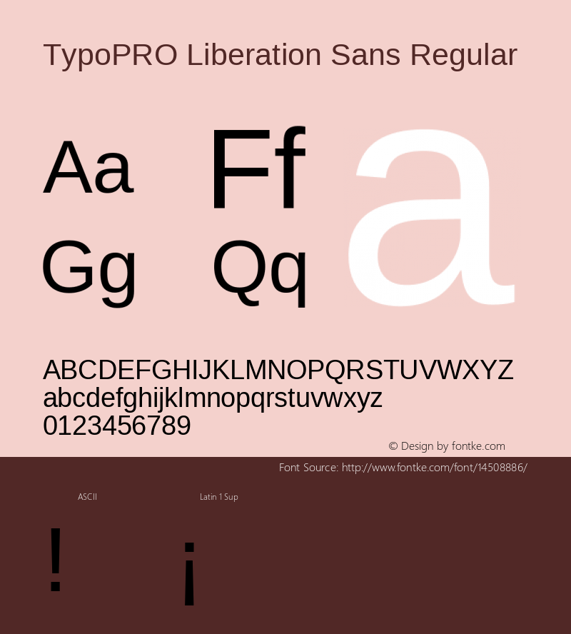 TypoPRO Liberation Sans Regular Version 2.00.1 Font Sample