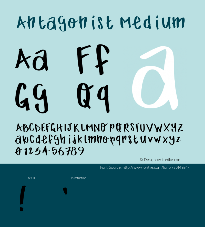 Antagonist Version 001.000 Font Sample