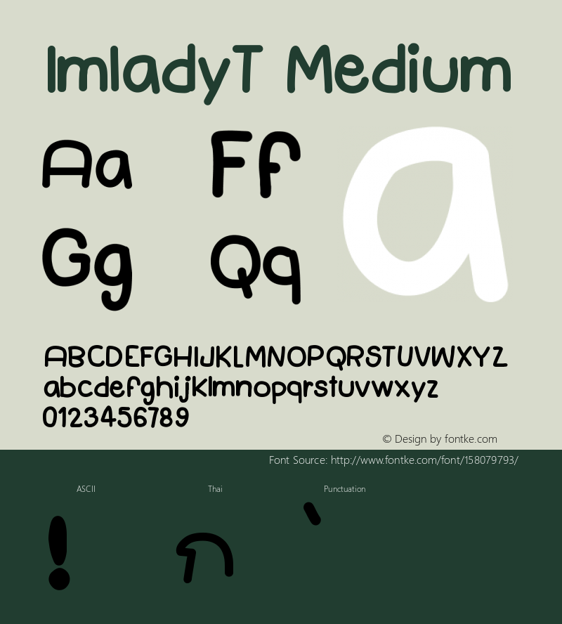 ImladyT Version 001.000 Font Sample