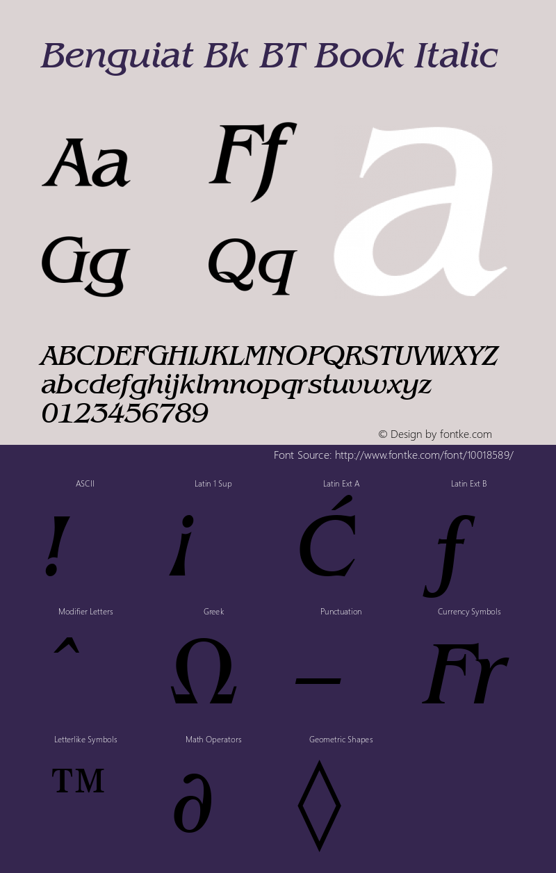 Benguiat Bk BT Book Italic mfgpctt-v1.53 Friday, January 29, 1993 11:27:04 am (EST) Font Sample