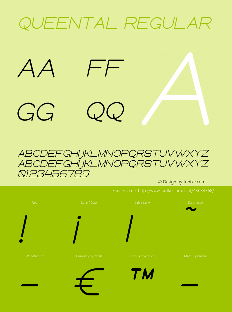 Queental Version 1.003;Fontself Maker 3.4.0 Font Sample