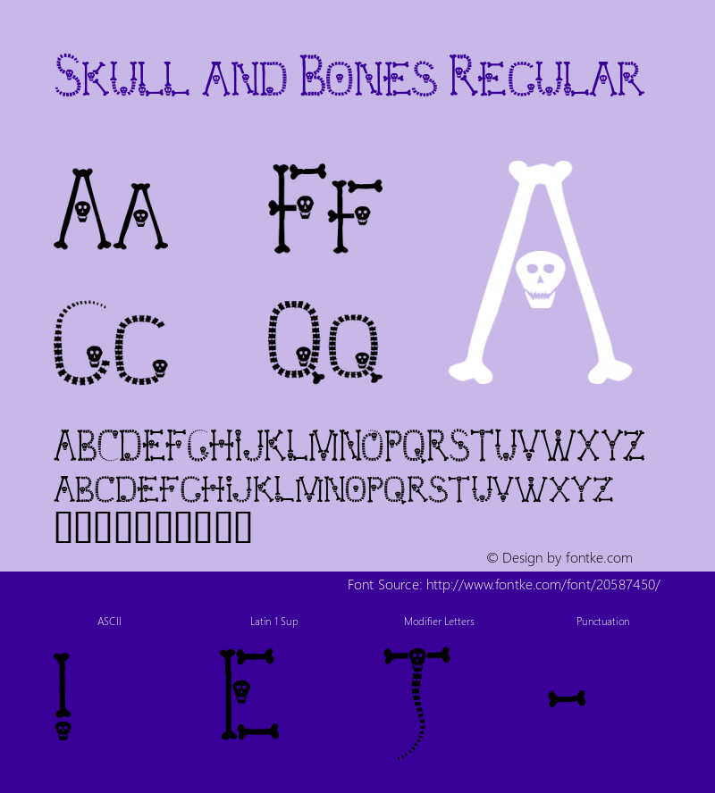 Skull and Bones Macromedia Fontographer 4.1.5 10/09/02 Font Sample