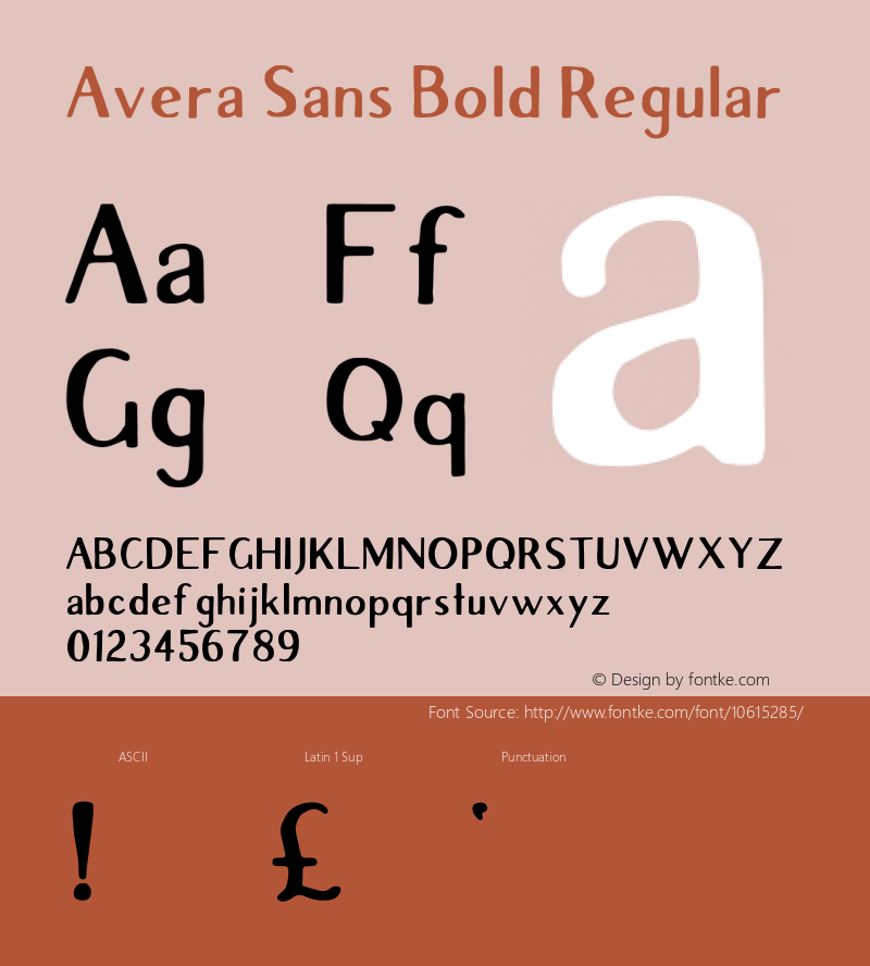 Avera Sans Bold Regular 001.001 Font Sample