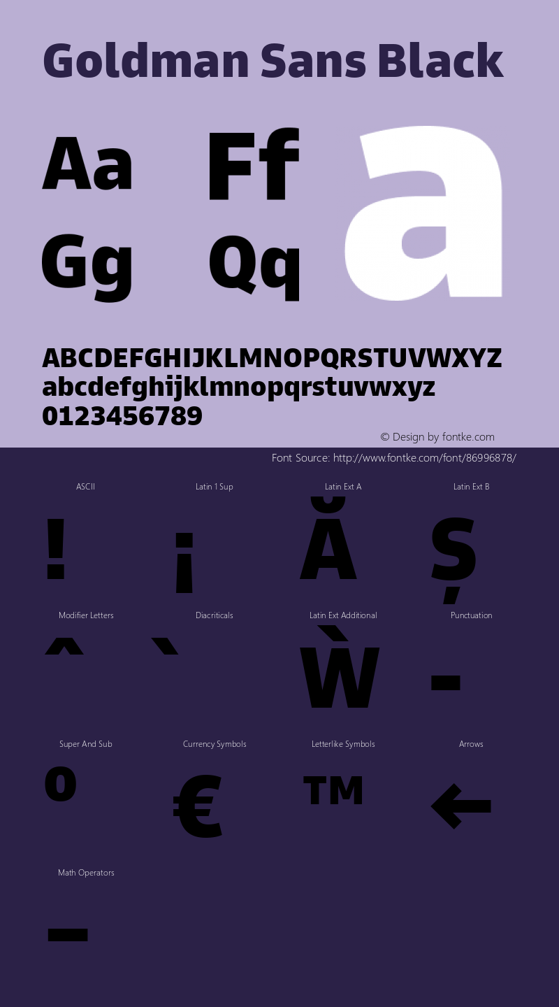 Goldman Sans Black Version 1.100 Font Sample