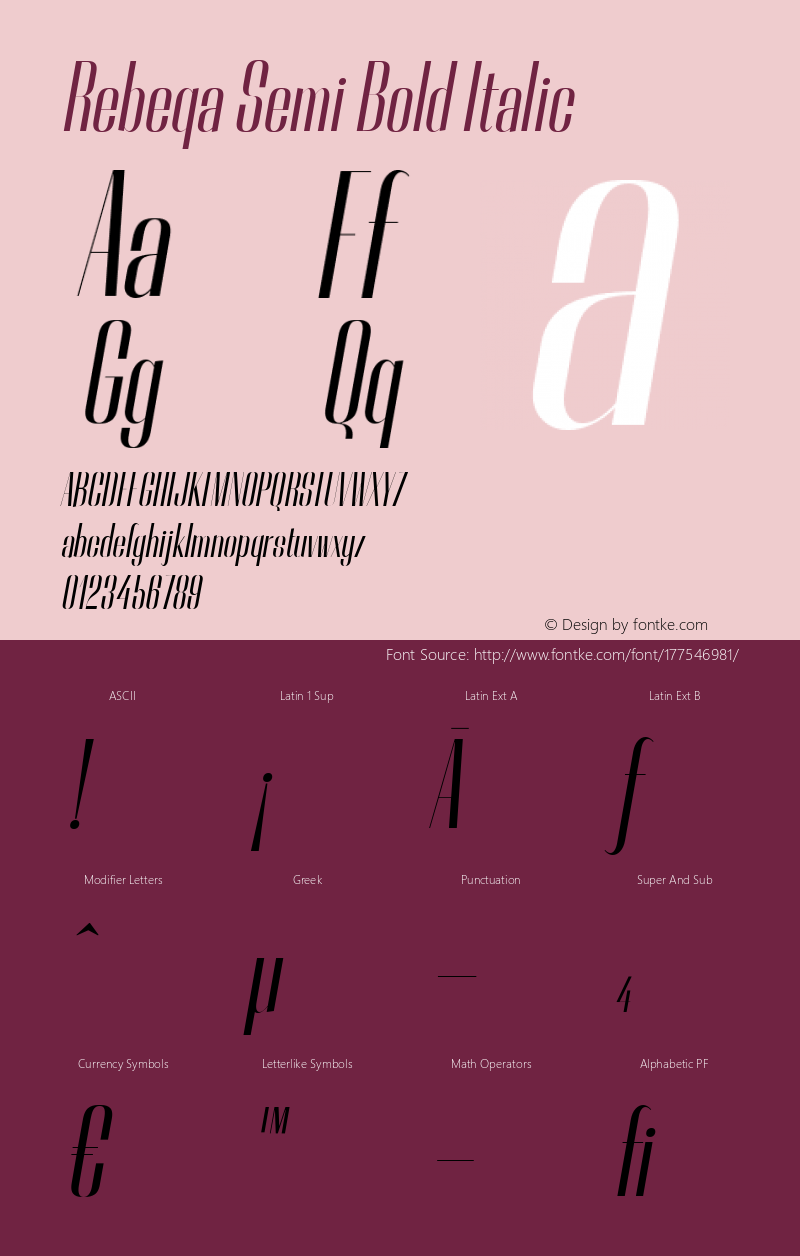 Rebeqa Semi Bold Italic 1.000图片样张