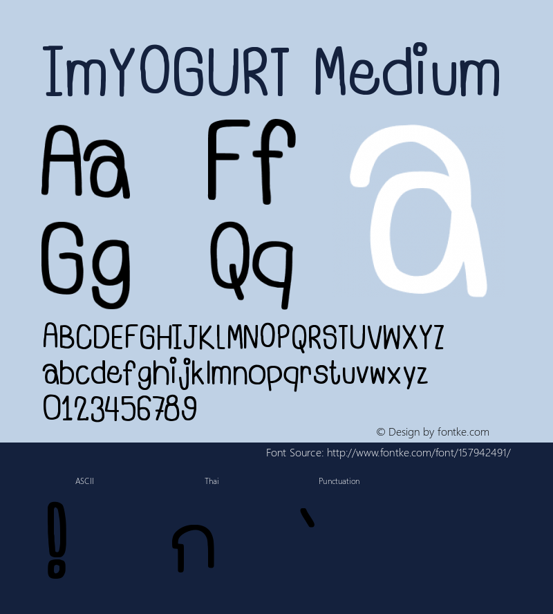 ImYOGURT Version 001.000 Font Sample