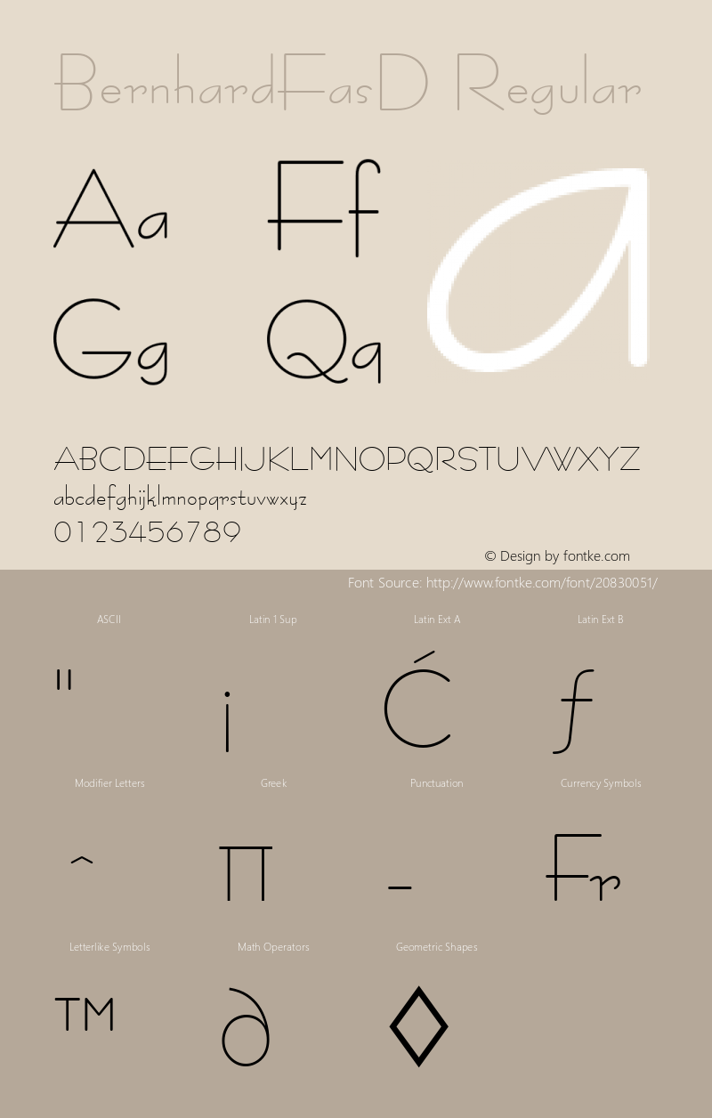 BernhardFasD Version 001.005 Font Sample