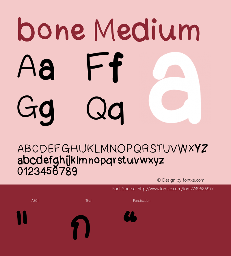 bone Version 001.000 Font Sample