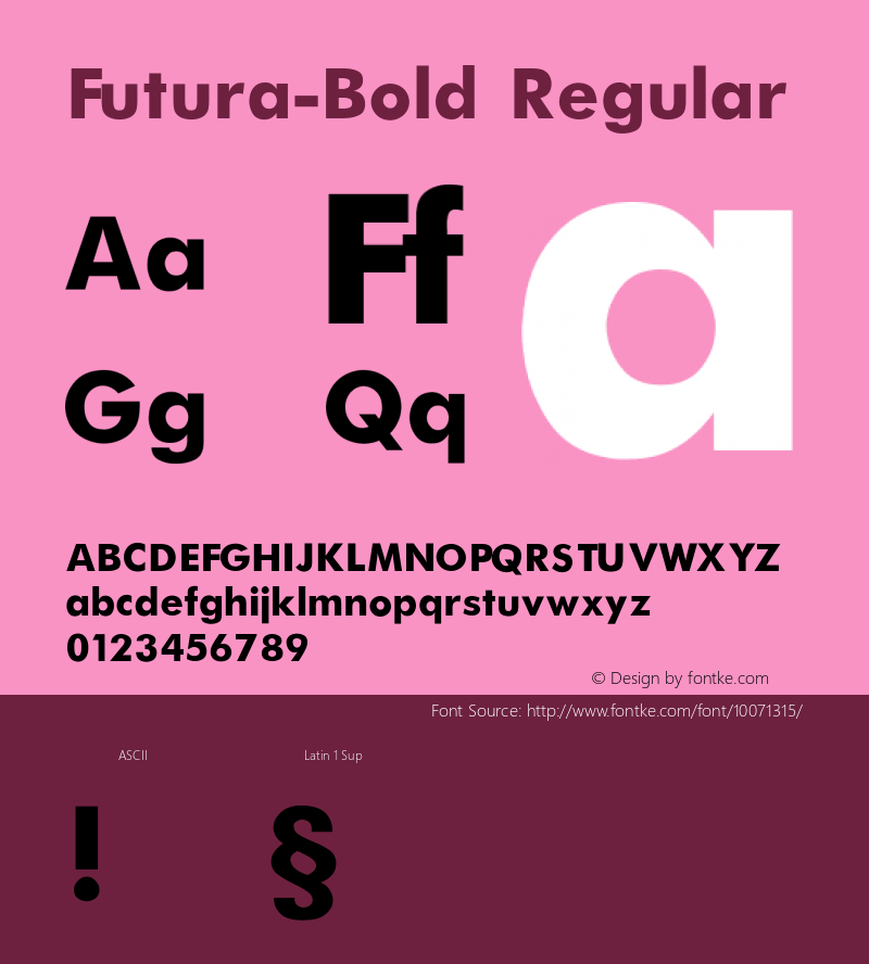 Futura-Bold Regular Converted from c:\windows\russ_fon\ST000004.TF1 by ALLTYPE Font Sample