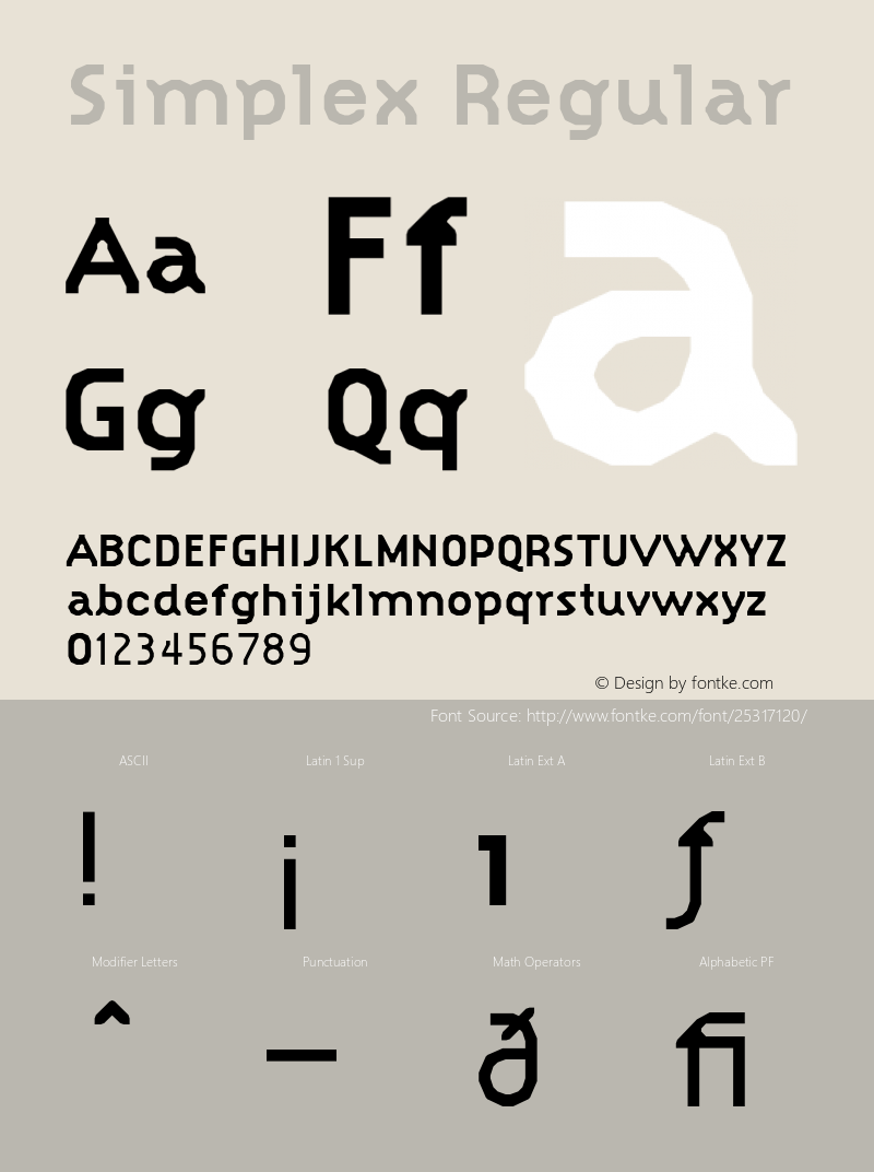 Simplex-Regular 001.000 Font Sample