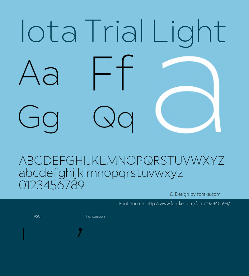 Iota Trial Light Version 1.000;hotconv 1.0.117;makeotfexe 2.5.65602图片样张