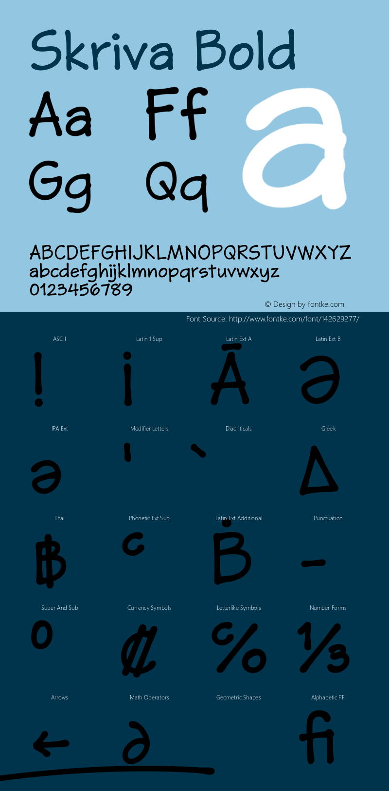 Skriva Bold Version 1.000;hotconv 1.0.109;makeotfexe 2.5.65596 Font Sample