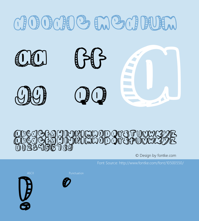 Doodle Medium Version 001.000 Font Sample