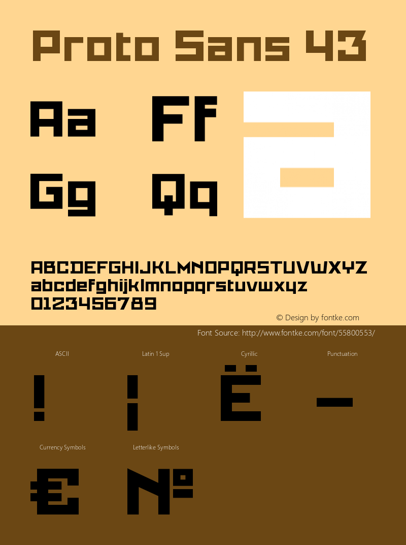 ProtoSans43 Version 001.001 Font Sample