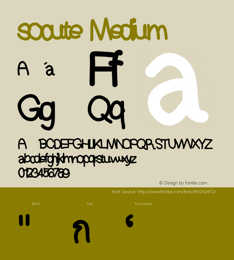 socute Version 001.000 Font Sample