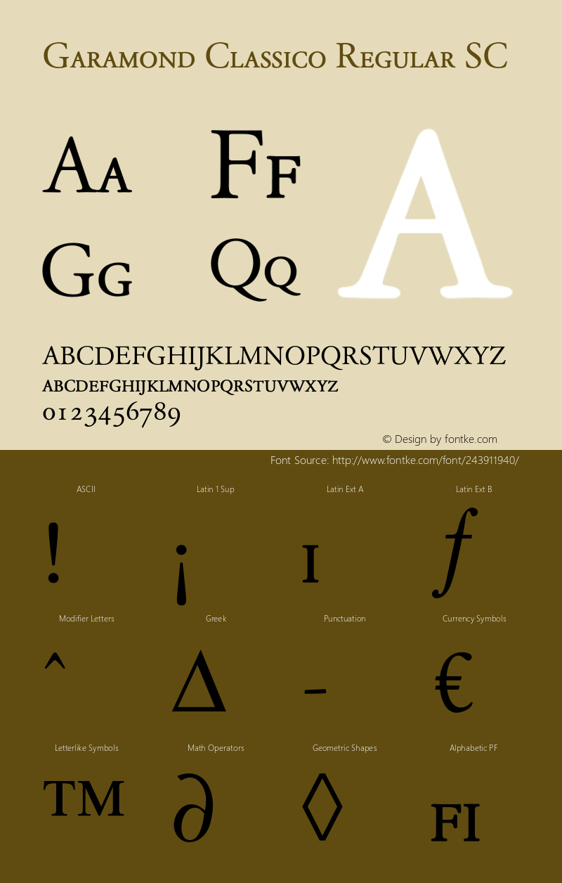 Garamond Classico SC Version 1.10图片样张