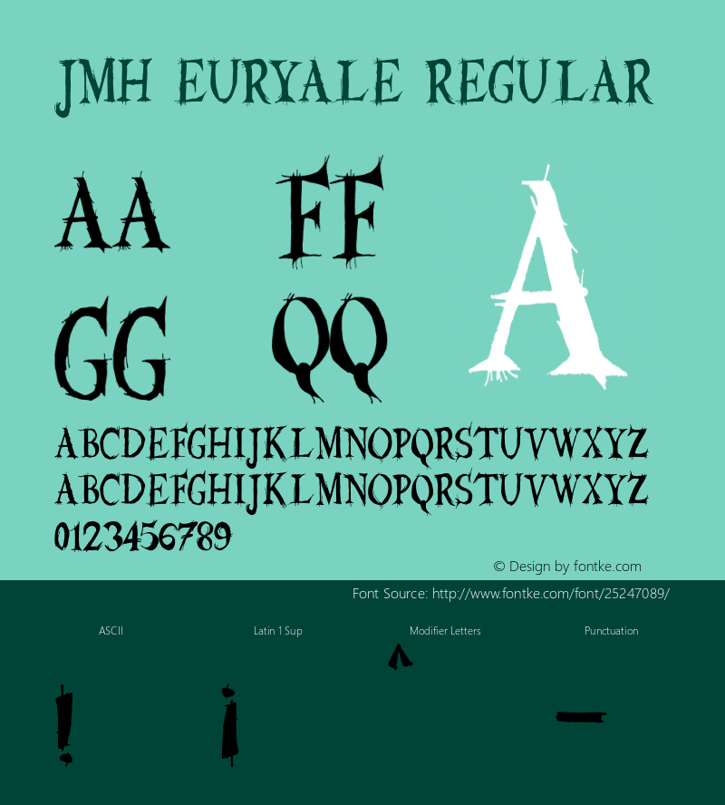 JMH Euryale Version 1.000 Font Sample