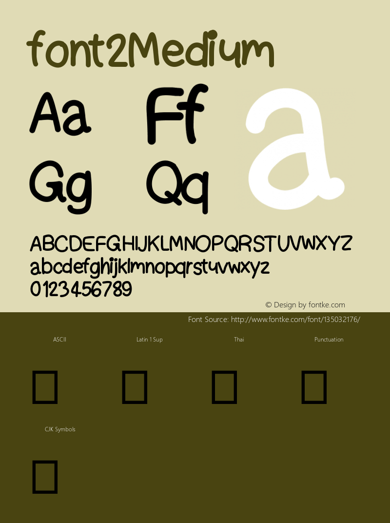 font2 Version 001.000 Font Sample