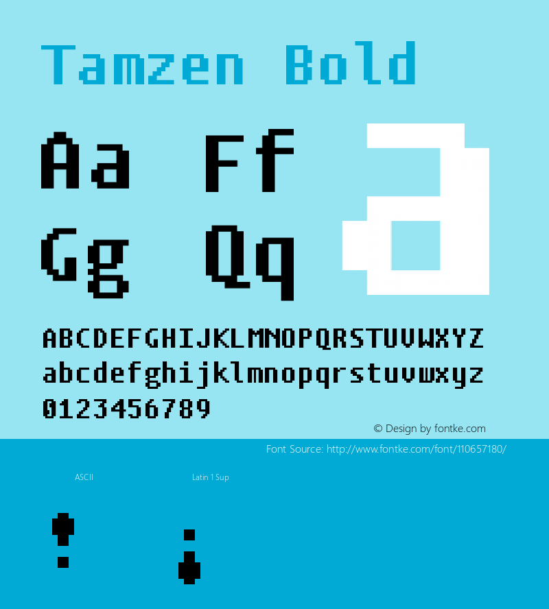 Tamzen Bold 1.11 Font Sample