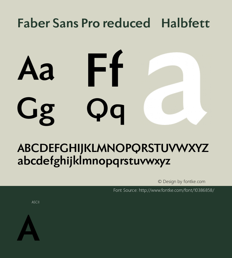 Faber Sans Pro reduced 75 Halbfett Version 4.013 Font Sample